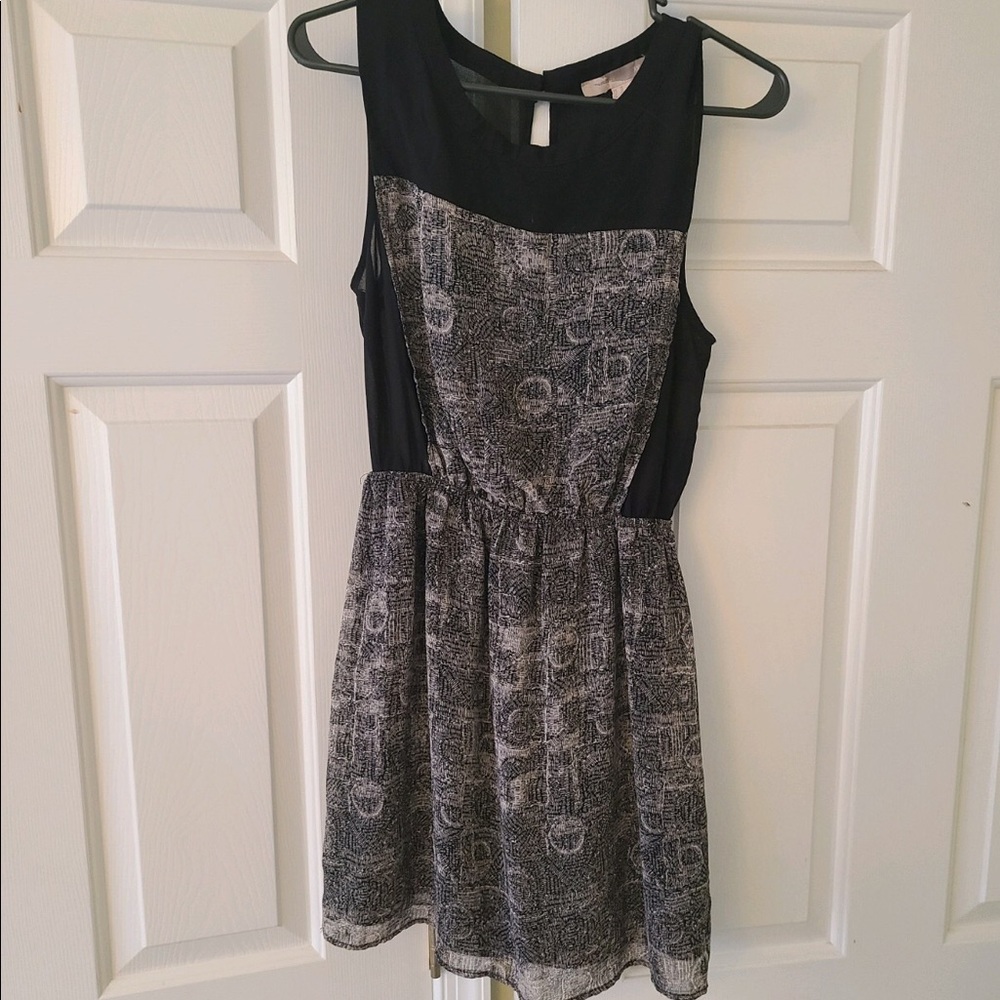 Little black patterned dress